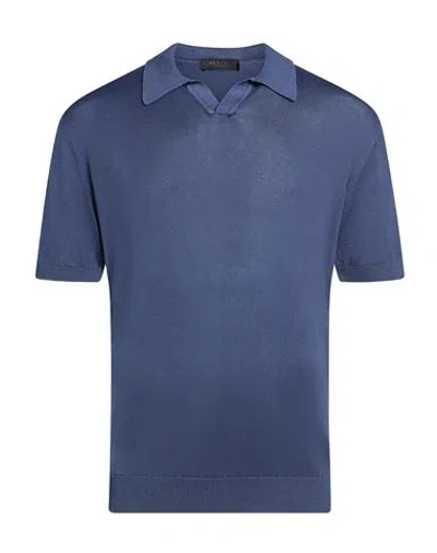 Outfit Out/fit Man Polo Shirt Navy Size L Cotton In Blue
