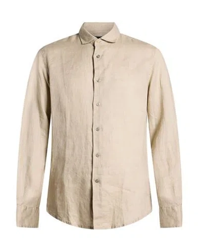 Outfit Out/fit Man Shirt Beige Size M Linen In Neutral