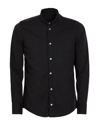 Outfit Out/fit Man Shirt Black Size Xxl Cotton, Polyamide, Silk