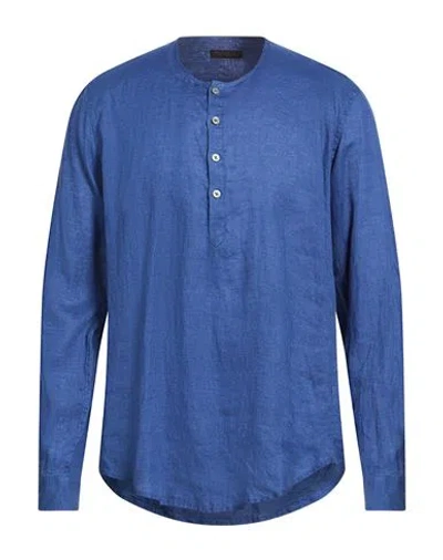 Outfit Out/fit Man Shirt Blue Size Xxl Linen