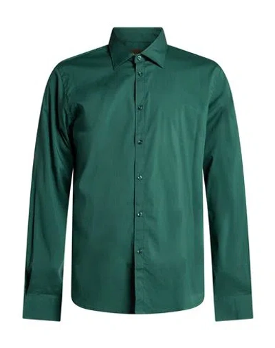 Outfit Out/fit Man Shirt Green Size Xl Cotton, Nylon, Elastane
