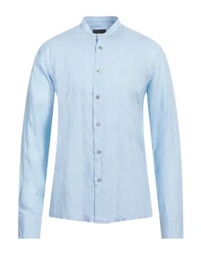 Outfit Out/fit Man Shirt Light Blue Size Xxl Linen