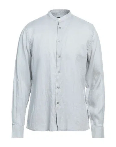 Outfit Out/fit Man Shirt Light Grey Size Xxl Linen In Blue