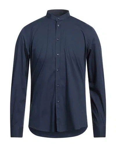 Outfit Out/fit Man Shirt Midnight Blue Size S Cotton, Nylon, Elastane