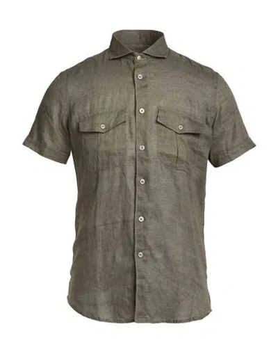Outfit Out/fit Man Shirt Military Green Size S Linen