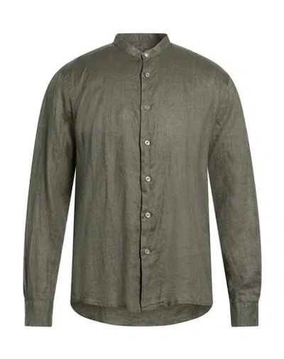 Outfit Out/fit Man Shirt Military Green Size Xxl Linen