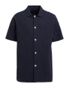 Outfit Out/fit Man Shirt Navy Size M Cotton, Elastane In Blue