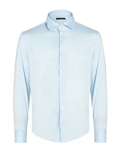 Outfit Out/fit Man Shirt Sky Blue Size S Cotton, Polyamide, Elastane