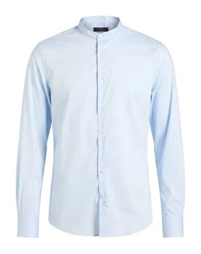 Outfit Out/fit Man Shirt Sky Blue Size Xxl Cotton, Polyamide, Silk