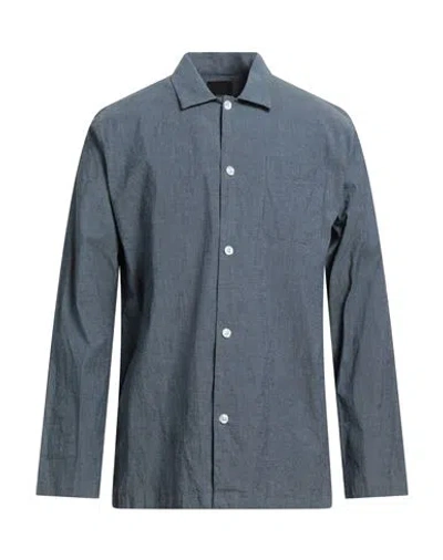 Outfit Out/fit Man Shirt Slate Blue Size L Cotton, Elastane