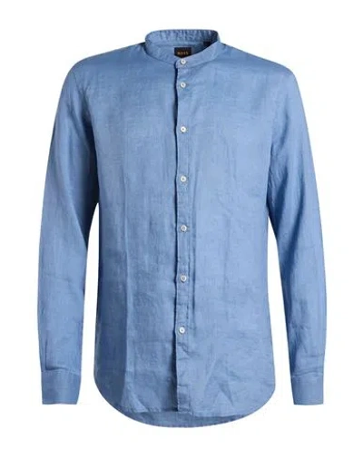 Outfit Out/fit Man Shirt Slate Blue Size S Linen