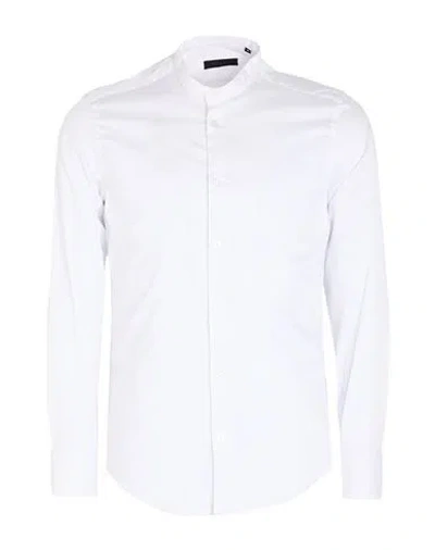 Outfit Out/fit Man Shirt White Size L Cotton, Polyamide, Silk In Multi