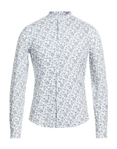 Outfit Out/fit Man Shirt White Size Xxl Linen In Gray