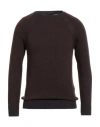 Outfit Out/fit Man Sweater Dark Brown Size M Viscose, Polyamide, Wool, Cashmere