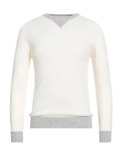 Outfit Out/fit Man Sweater Ivory Size Xxl Wool, Cashmere In White