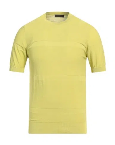 Outfit Out/fit Man Sweater Lime Green Size S Cotton In Green