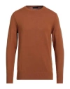 Outfit Out/fit Man Sweater Tan Size S Viscose, Polyamide In Brown