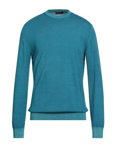Outfit Out/fit Man Sweater Turquoise Size 3xl Merino Wool In Blue