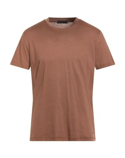 Outfit Out/fit Man T-shirt Dark Brown Size Xl Cotton, Modal