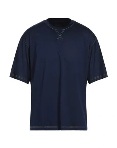 Outfit Out/fit Man T-shirt Navy Size 3xl Cotton, Modal In Blue