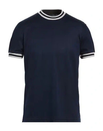 Outfit Out/fit Man T-shirt Navy Size Xl Cotton, Modal In Blue