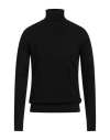 Outfit Out/fit Man Turtleneck Black Size S Viscose, Polyamide In Black