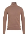 Outfit Out/fit Man Turtleneck Camel Size S Viscose, Polyamide In Brown