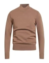 Outfit Out/fit Man Turtleneck Camel Size Xxl Viscose, Polyamide