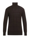 Outfit Out/fit Man Turtleneck Dark Brown Size Xxl Acrylic, Wool In Brown