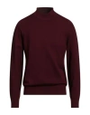 Outfit Out/fit Man Turtleneck Garnet Size Xxl Viscose, Polyamide In Brown