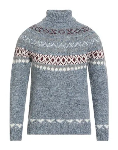 Outfit Out/fit Man Turtleneck Light Blue Size L Acrylic, Wool, Alpaca Wool