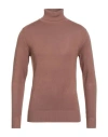 Outfit Out/fit Man Turtleneck Light Brown Size S Viscose, Polyamide