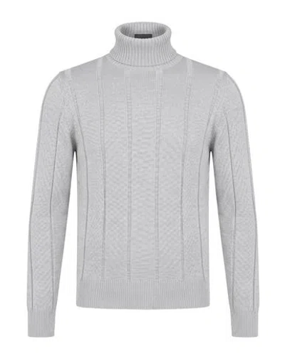 Outfit Out/fit Man Turtleneck Light Grey Size L Merino Wool, Acrylic In Gray