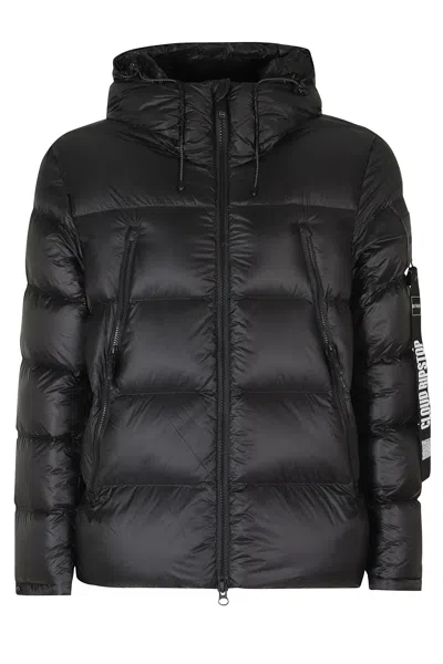Outhere Black High-collar Ripstop Hooded Down Jacket