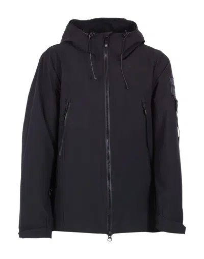 Outhere Black Technical Hooded Jacket In Blue