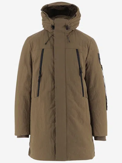 Outhere Cotton-blend Technical Hooded Jacket In Gray