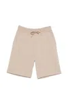 Outhere Drawstring Logo-patch Shorts In Neutral