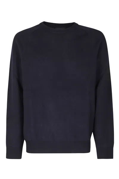 Outhere Glin Brushed Wool Crew-neck Sweatshirt In Blue
