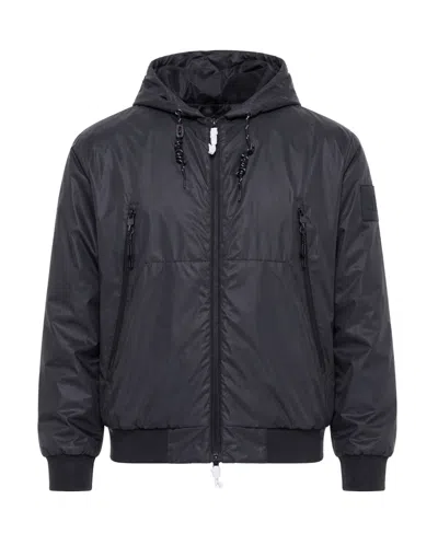 Outhere Hooded Polyester Performance Zip Jacket In Blue