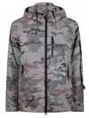 Outhere Iridescent Camouflage Piumino Jacket With Padded Lining And Hood In Multi