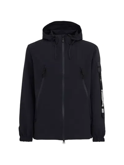 Outhere Logo-patch Hooded Jacket In Black