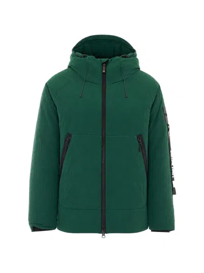 Outhere Logo-patch Hooded Jacket In Green
