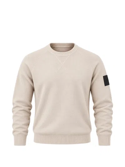 Outhere Logo-patch Raglan-sleeve Sweater In Neutral
