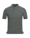 Outhere Man Polo Shirt Military Green Size S Polyamide In Green