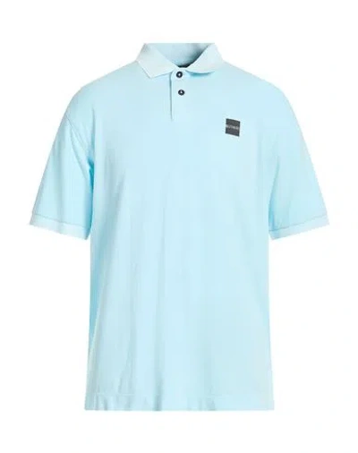 Outhere Man Polo Shirt Sky Blue Size Xl Cotton, Elastane
