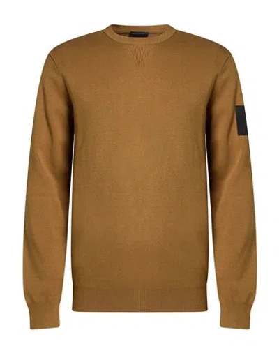 Outhere Man Sweater Khaki Size S Recycled Viscose, Pbt - Polybutylene Terephthalate In Brown