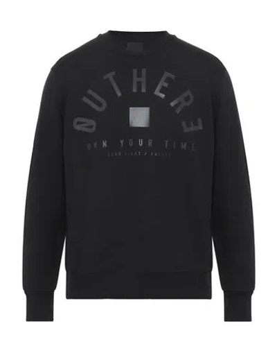 Outhere Man Sweatshirt Black Size Xl Cotton In Blue