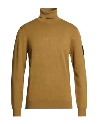 Outhere Man Turtleneck Khaki Size M Recycled Viscose, Pbt - Polybutylene Terephthalate In Sand