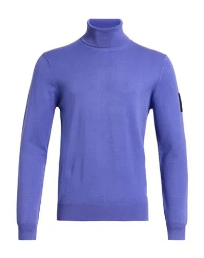 Outhere Man Turtleneck Purple Size S Recycled Viscose, Pbt - Polybutylene Terephthalate In Blue