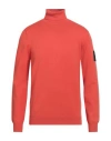 Outhere Man Turtleneck Tomato Red Size M Recycled Viscose, Pbt - Polybutylene Terephthalate